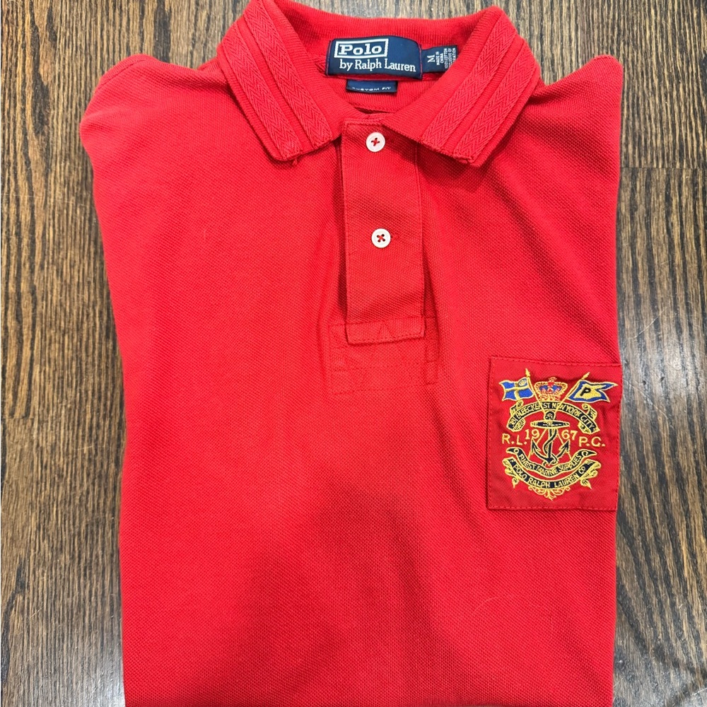 Ralph Lauren Vibrant Red Polo with Crest